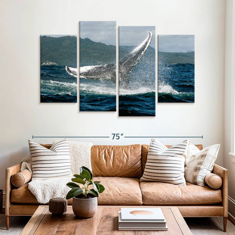 Brampt Samana Humpback Whale, 42'' H x 68'' W
