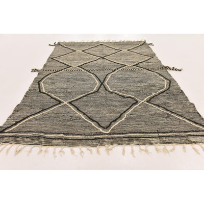 Tapis noir et blanc Noack