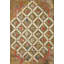 Tapis antique américain crocheté brun américain des années 1870