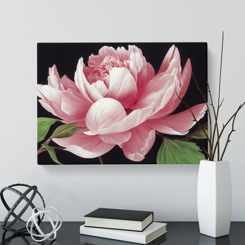Delicious Peony Flower - Wrapped Canvas, 40cm H x 60cm W x 3cm D