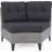 Shimaya 40.5" Wide Outdoor U-Shaped Patio Sectional with Cushions,Pema Outdoor Patio Sofa Set (Set of 4,without table) 