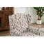 Chaise d'appoint moderne avec support ergonomique et revêtement floral