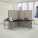 Easy Office L-Shaped 4 Person Cubicle with Cable Management