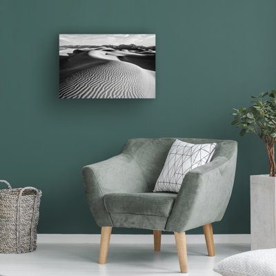 Art mural sur toile tendue - Art mural de Jon Evan «Morning on Mesquite Dunes II» pour le salon, la chambre à coucher ou le bureau - 30 x 47