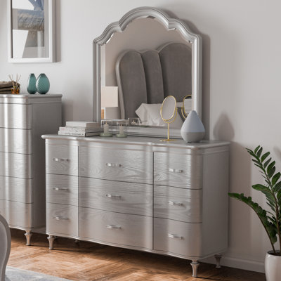 Commode 9 tiroirs avec miroir Seabliss