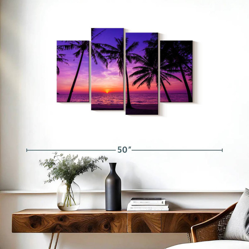 Gillard Purple Pink Sunset, 22" H x 36" W