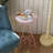  Ceramic Top End Table Side Table,Vintage Metal Plant Stand, Round Accent Table for Porch,Patio, Balcony, Living Room Decor-784605464