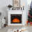 TV Stand with Fireplace Insert, Remote Control and Timer LED Flame-384938689