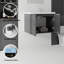 Meuble-lavabo flottant 24 po avec lavabo, porte à fermeture en douceur, évier en céramique, contreplaqué, gris-134285457-134285459