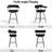 26"H Teddy Fleece Swivel Bar Stools Set Of 2-1705196980
