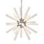 Lustre DEL Sputnik chromé moderne à intensité variable de 22 pouces avec tiges en forme de bulles