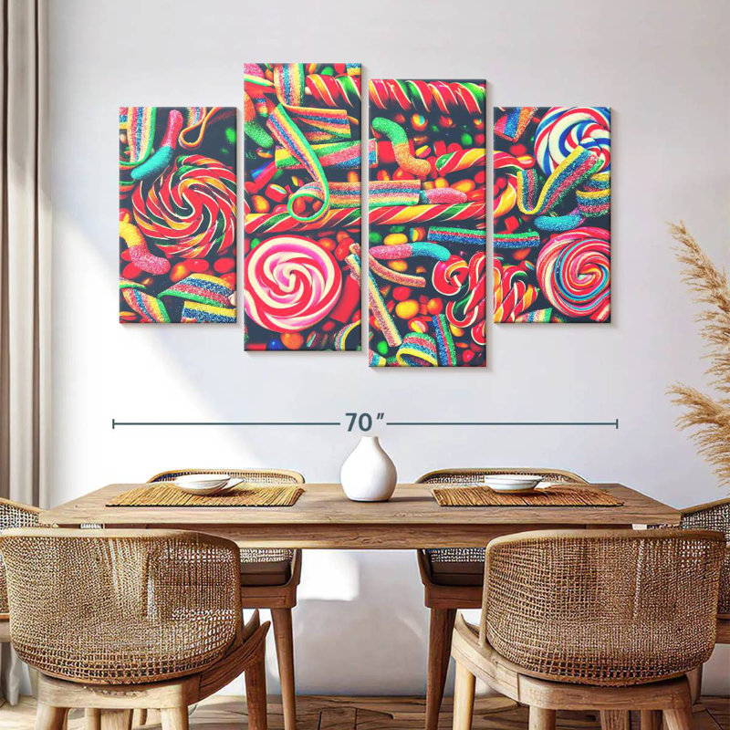 Yarlin Sugary Candies, 42" H x 68" W