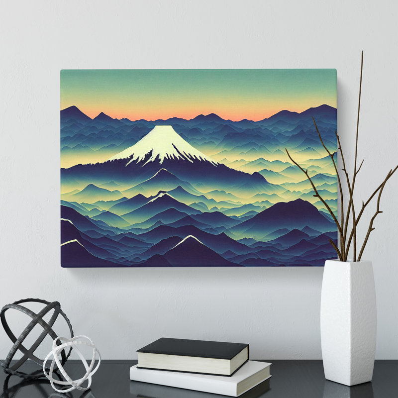 XXX-H1022-WF-6342X Mysterious Japanese Mountains - Wrapped Canvas Print