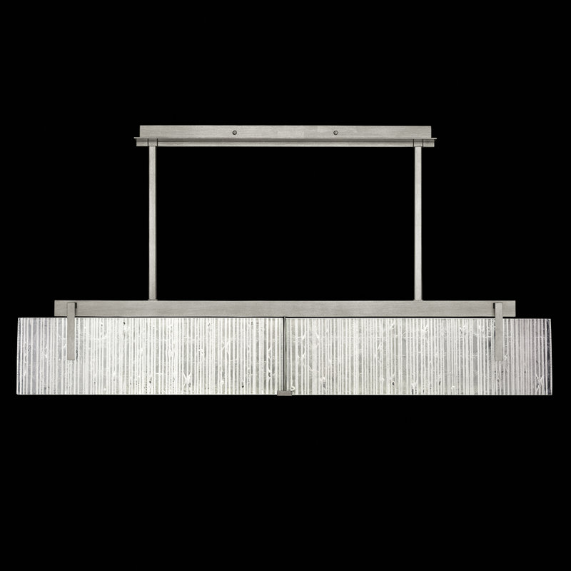 Luminaire suspendu linéaire 52,25 po Terra, Argent