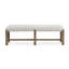 Table de salle à manger rectangulaire avec 2 bancs-124451896