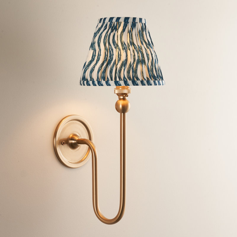 Santiago Steel Armed Sconce, Blue, 37cm H x 16cm W x 22cm D