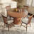 Round Small Dining Table - Farmhouse Solid Wood 43" Table For 2/4 People-113724237-113724224