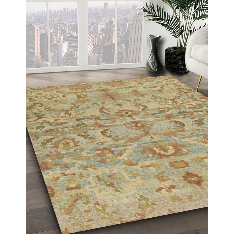 Tapis 100% abstrait lavable à la machine 1651, Carré 7 pi