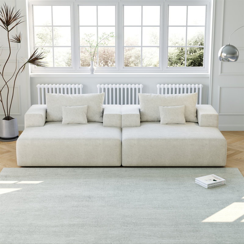 Méridienne 55 po Chenille, Beige