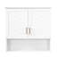 Meuble de salle de bain mural de 76 cm (30 po) avec cadre en bois massif et tablette ajustable