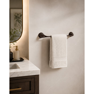 Porte-serviettes mural en acier inoxydable de 18 po pour salle de bain, disponible en plusieurs finitions élégantes