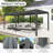 20 Ft. W x 10 Ft. D Aluminum Pergola with Canopy-96905741