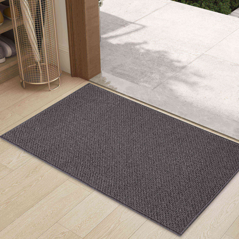 Paillasson Domitilla, L 17 po x L 30 po, Gris foncé