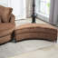 Fauteuil demi-tonneau rembourré avec repose-pieds-108805425