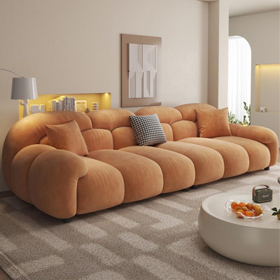 Coussin modulaire orange en polyester