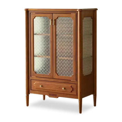 American Country-style Beech Wood Bar Cabinet