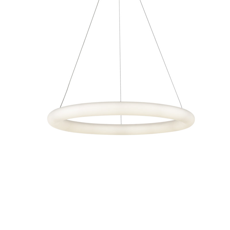 1 - Light LED Pendant, 2.5" H x 23.88" W x 23.88" D