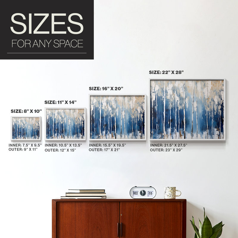 Abstract Series-CXLIV -Framed Print - Restickable, White, 8" H x 10" W