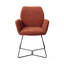 Azuolas 47.5cm H Polyester Upholstered Metal Armchair-1350409366-1350409367