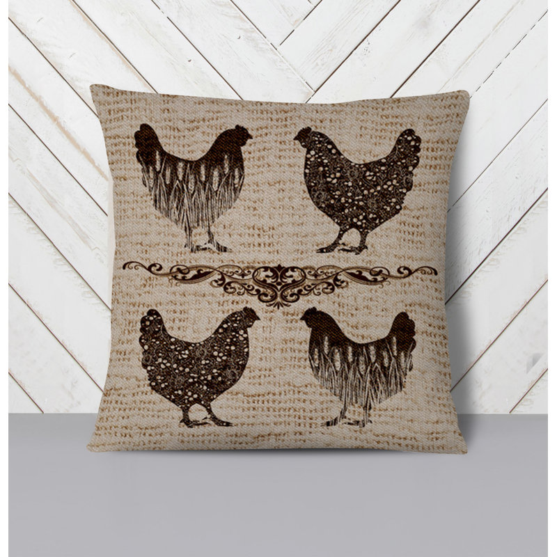 Throw Pillow With Insert, Brown 5, 18"H x 18"W
