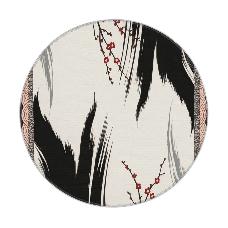 Petal Cascades Indoor And Outdoor Area Rug, Round 5'