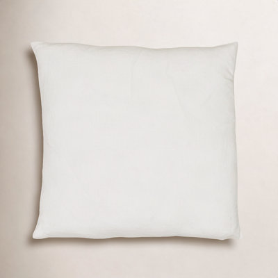 Simple Embroidered Linen Throw Pillow