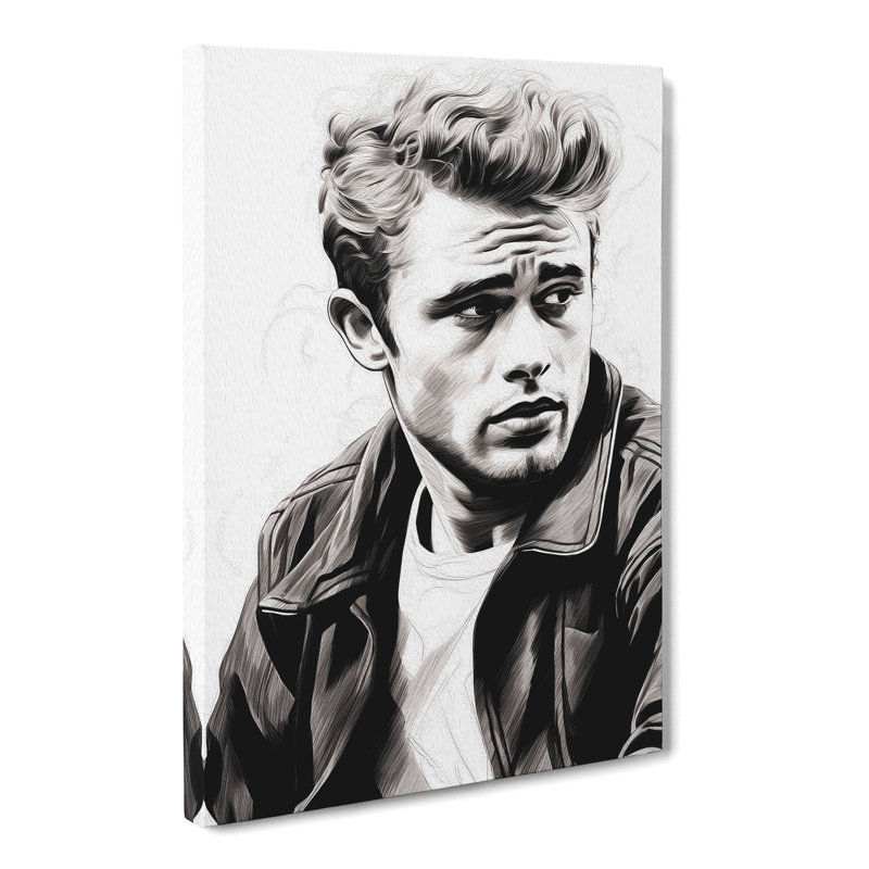 James Dean Line - Wrapped Canvas, 76cm H x 50cm W x 3cm D