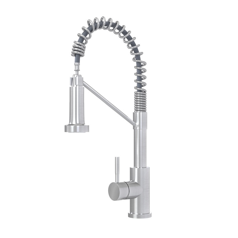 Bothwa Home CUPC Certified 19" Single Handle Kitchen Faucet (Brushed Nickel Finish), Brushed Nickel
