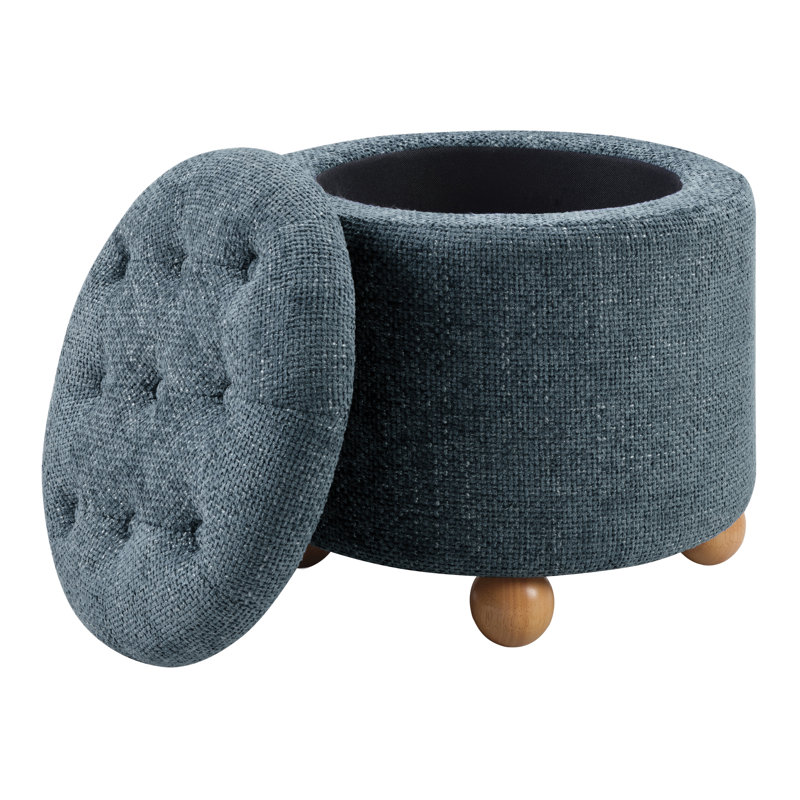 Naomi Storage Ottoman, Blue