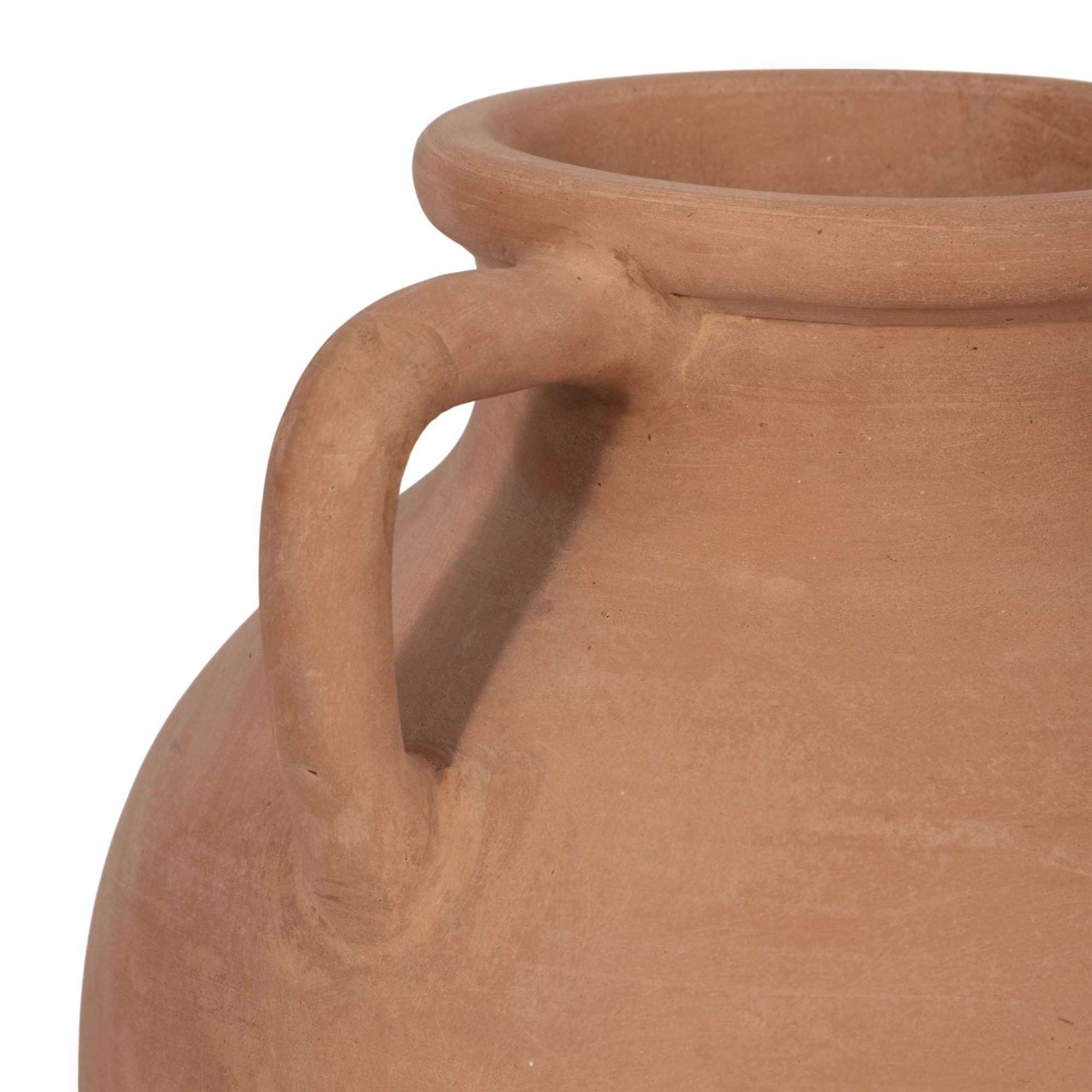 Sagebrook Home Andrelisa Elegant Terracotta Handled Vase - Enhance Your Space, Brown, 13" H x 10" W x 9" D