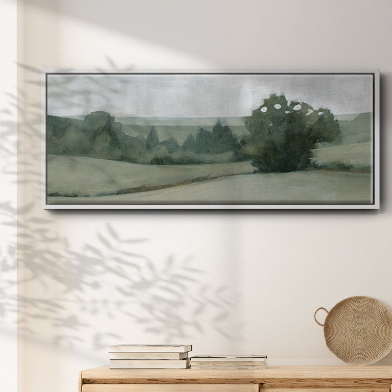 «Soft Green Landscape II», toile encadrée, H 8 po x l 20 po