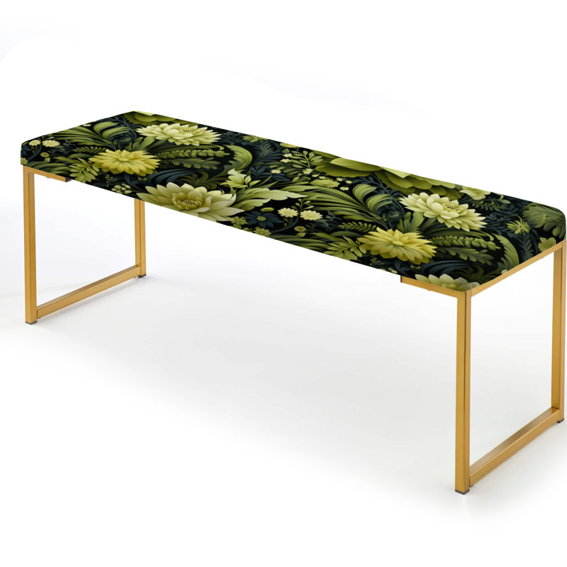 Banc vert en damas vert