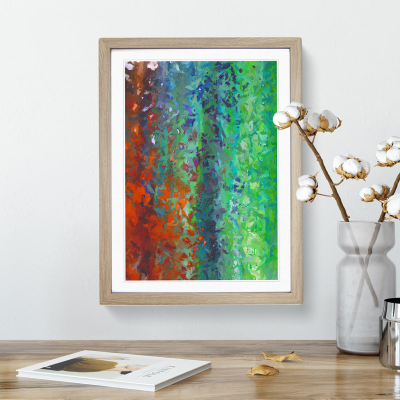Without Proof Abstract - Wall Art, 48cm H x 36cm W, Oak Framed Paper, White