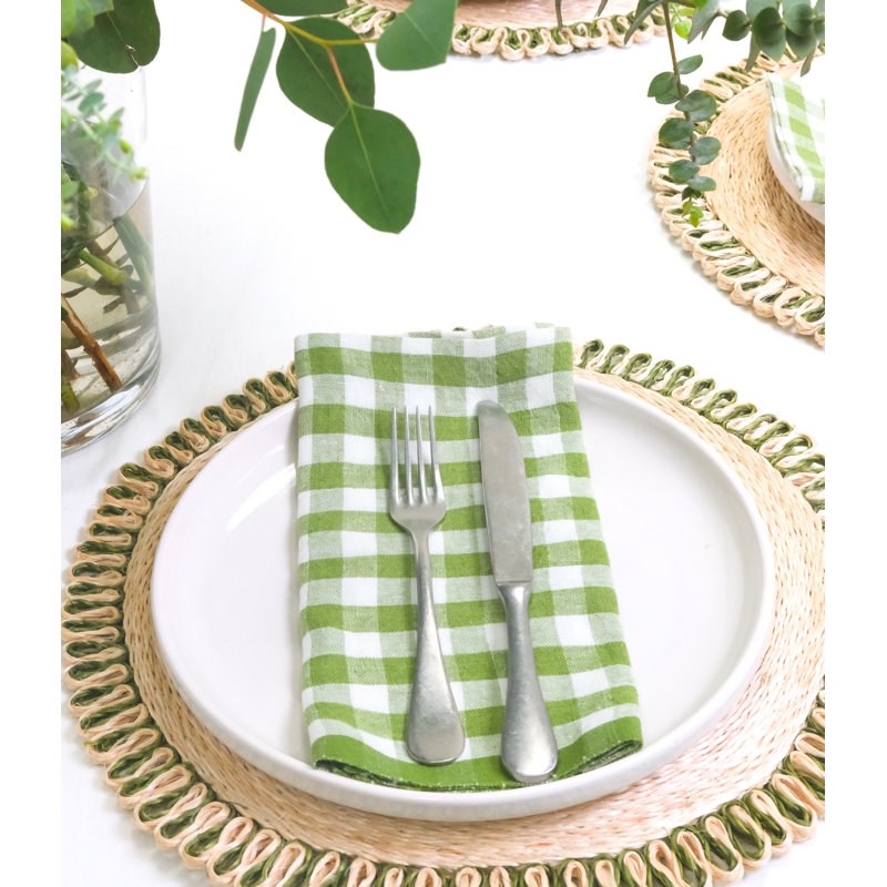 Alessandro Linen Square Napkins, Sky