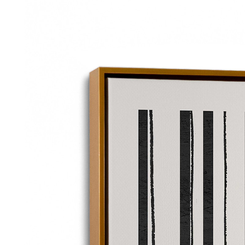 Twilight Stripes v1 Print, 36.75" H x 24.75" W x 1.75" D, Polished Gold Floater Framed Canvas