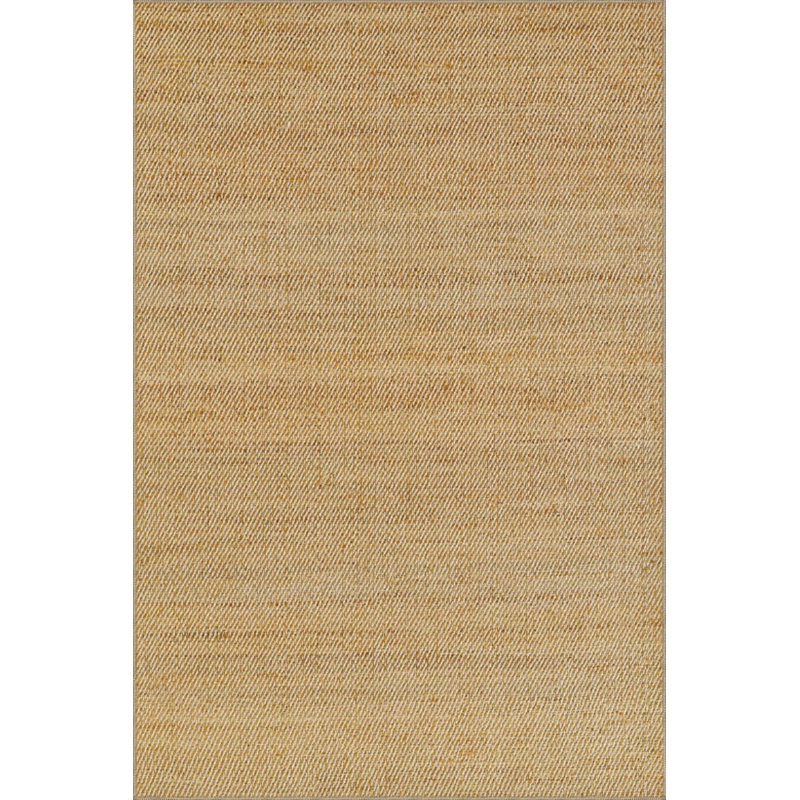 Machine Washable Straw Thick Striped Pattern Decorative Rug, Round 3'3" Rug Pad Included