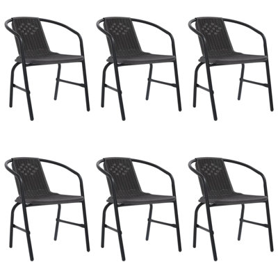 Chaise de patio empilable avec coussin