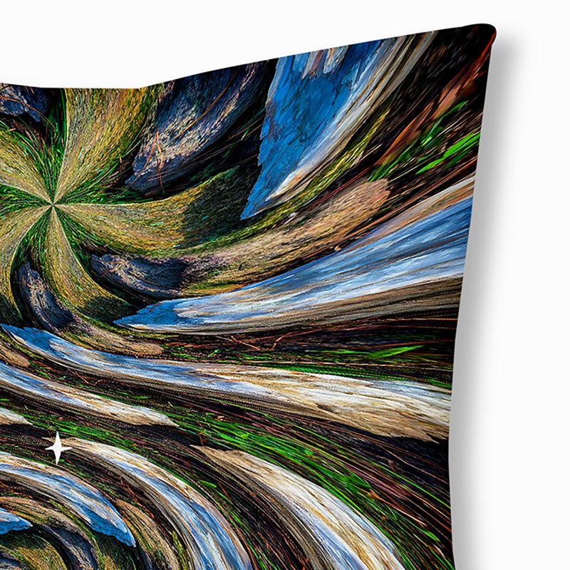 Abstract Reversible Throw Pillow, 30" x 30"