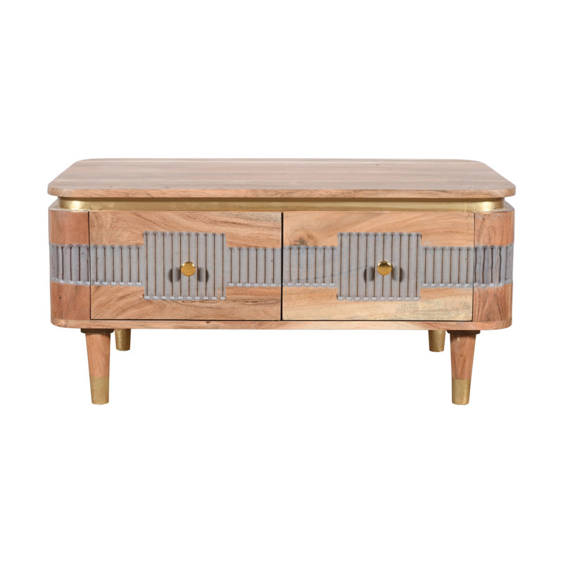 Addisen Solid Wood Solid Wood Coffee Table with Storage