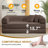 78" Compression Corduroy Queen Futon Convertible Sofa Bed with 2 Pillows, No Assembly Required-1691373304